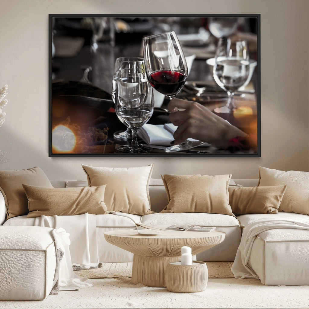 Red Wine and Glass Canvas Print