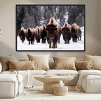 Bison Wall Art Canvas Print, Bison Herd Canvas Wall Art