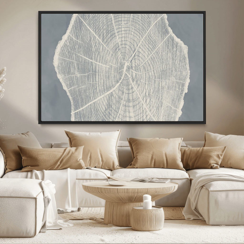 Abstract Tree Ring Wall Art Canvas Print, Framed and Ready to Hang