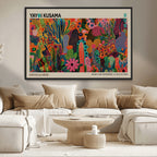 Framed Yayoi Kusama 1986 Wall Art Print | Japanese Wall Art, Wabi Sabi Abstract Landscape