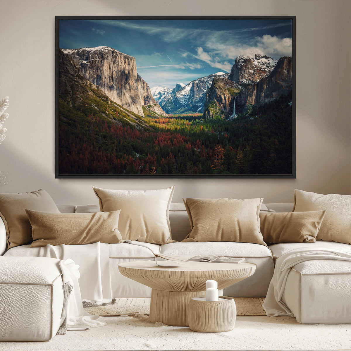 Yosemite National Park Wall Art Canvas Print, Framed El Capitan Mountain Landscape