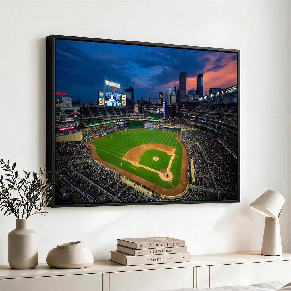 Target Field Wall Art Canvas Print, Baseball Stadium Scene