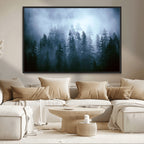 Foggy Pines Misty Forest Wall Art Print