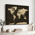 World Map Canvas Print | Framed World Map Wall Art for Couples