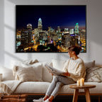 Atlanta Skyline Wall Art Canvas Print | Modern Cityscape