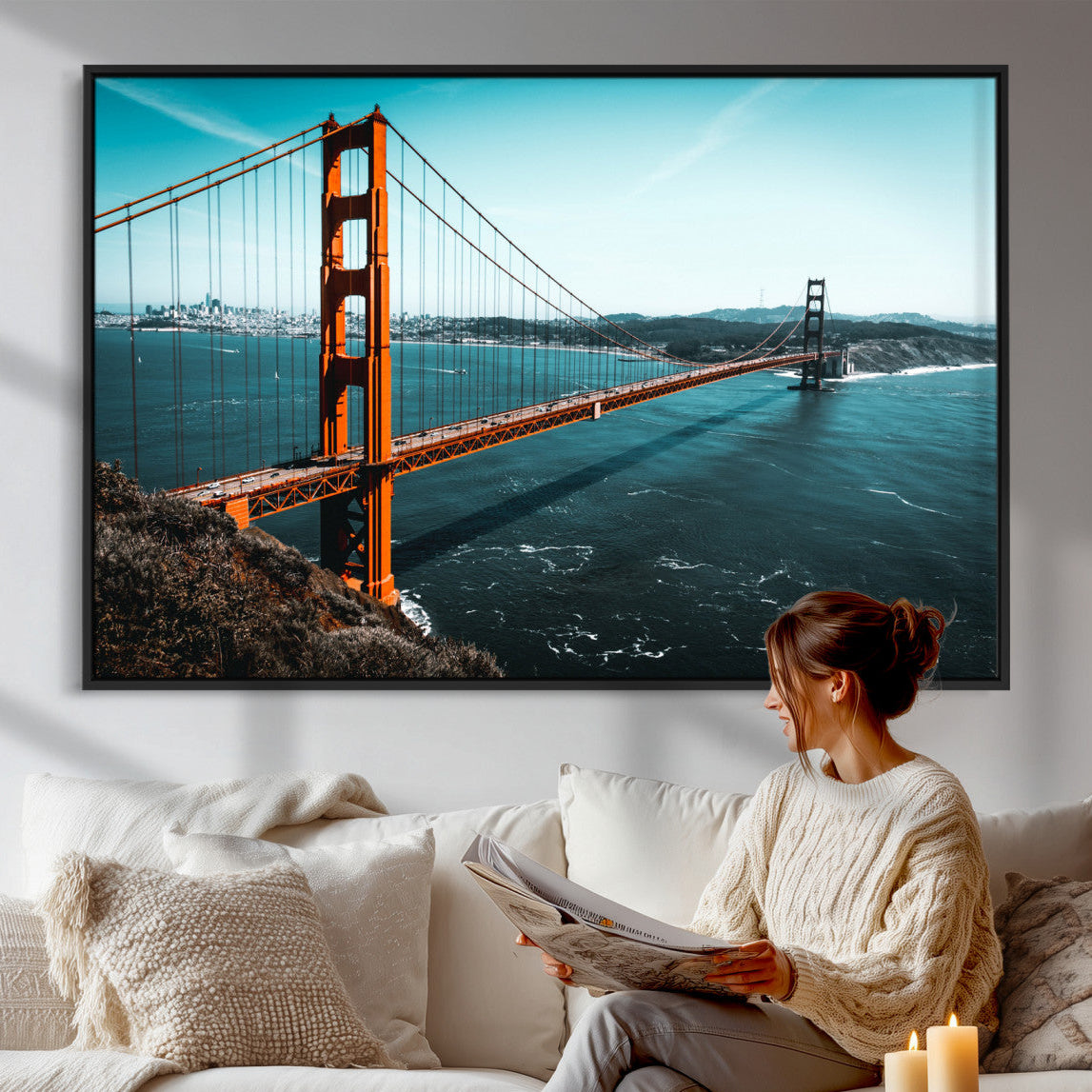 Golden Gate Bridge Wall Art Canvas Print | San Francisco Landmark Photography