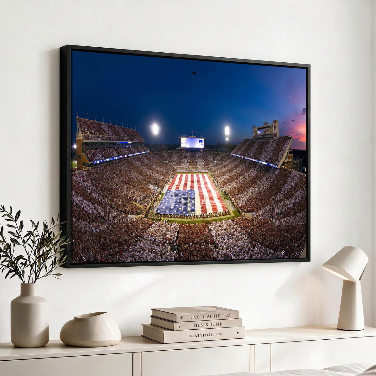 Oklahoma Sooners Memorial Stadium Wall Art Canvas Print