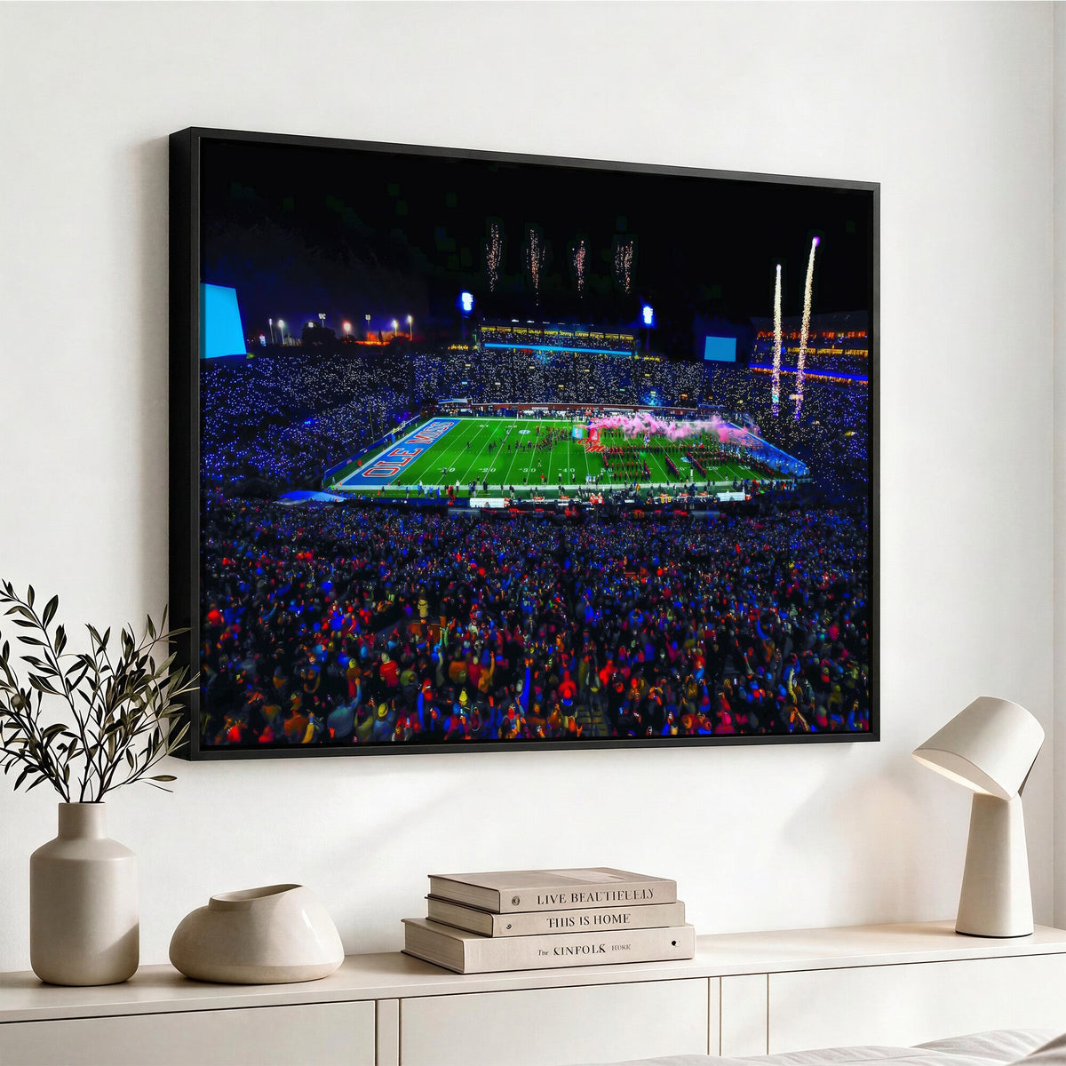 Ole Miss Rebels Vaught Hemingway Stadium Wall Art Canvas Print