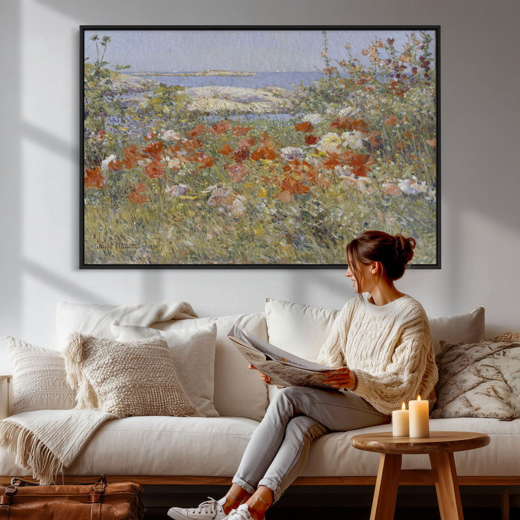 Childe Hassam Celia Thaxter Garden Canvas | 1890 American Impressionist Print