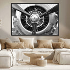 Vintage Airplane Wall Art Canvas Print