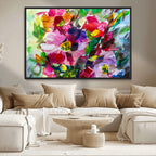 Oil Flower Abstract Canvas Print