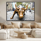 Charging Bull Wall Art Canvas Print