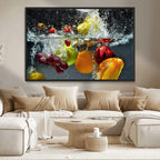 Kitchen Vegetables World Wall Art Canvas Print
