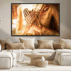 Buddha Statue Hands Wall Art Canvas Print