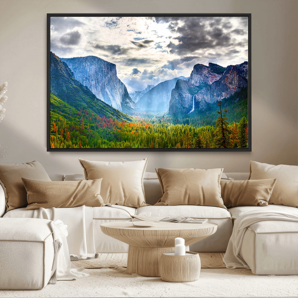 Yosemite Park Half Dome 3 Panel Canvas Print | Large Giclée Landscape Wall Art