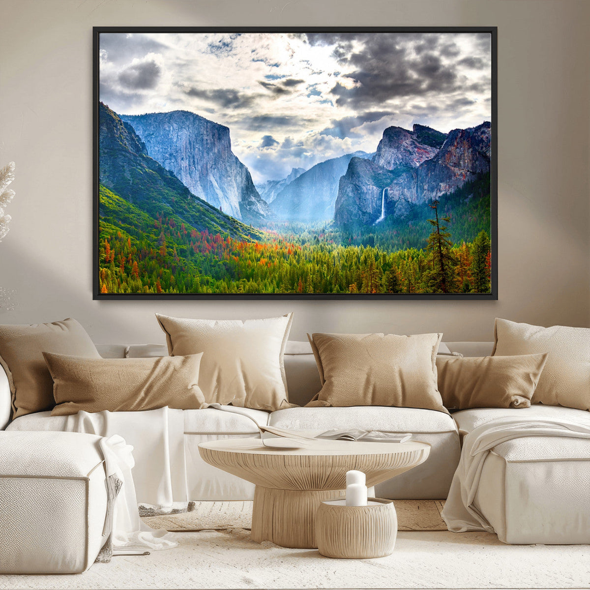 Yosemite Park Half Dome 3 Panel Canvas Print | Large Giclée Landscape Wall Art