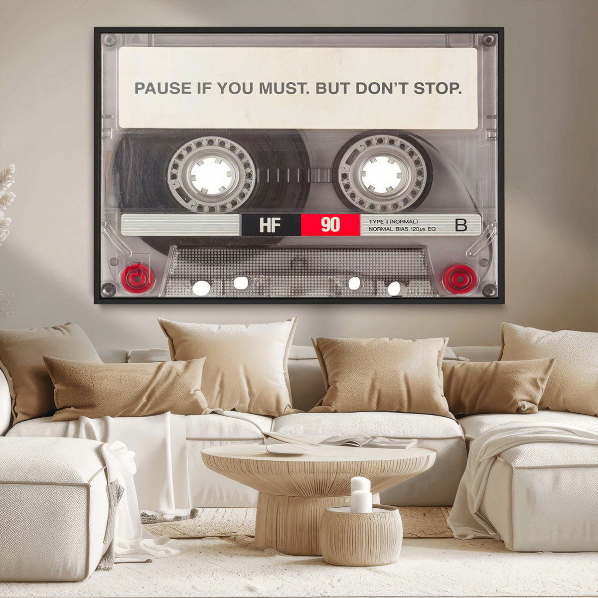 Music Cassette Iconic Wall Art Canvas Print
