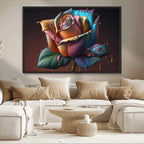 Abstract Rose Wall Art Canvas Print