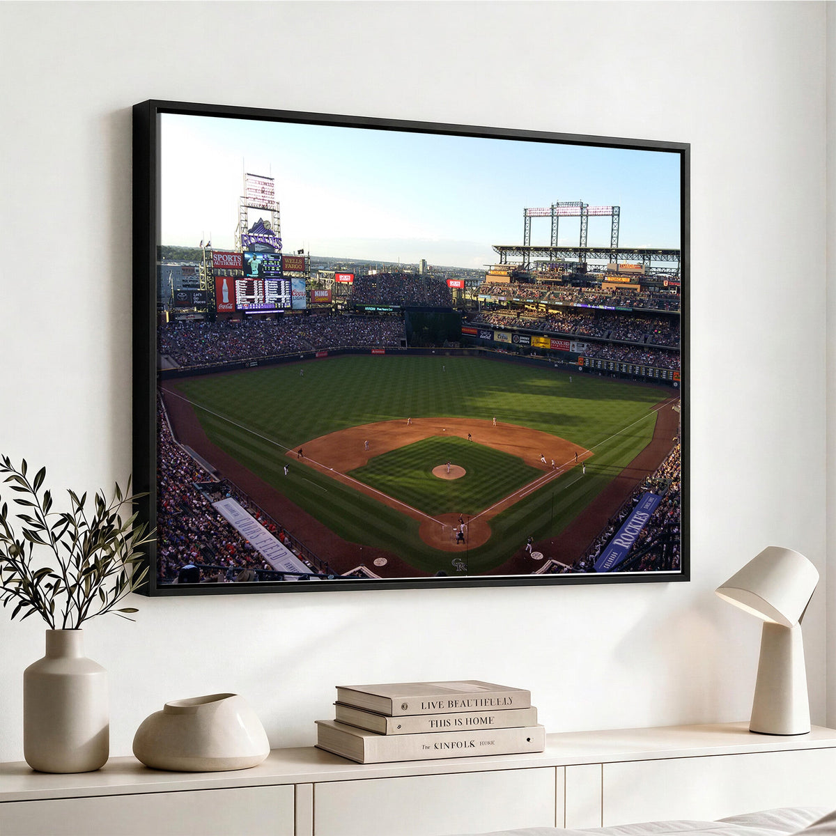 Colorado Rockies Coors Field Wall Art Canvas Print, MLB Baseball Stadium