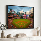 St. Louis Cardinals Baseball Team Print, Busch Stadium Wall Art, Framed and Ready to Hang