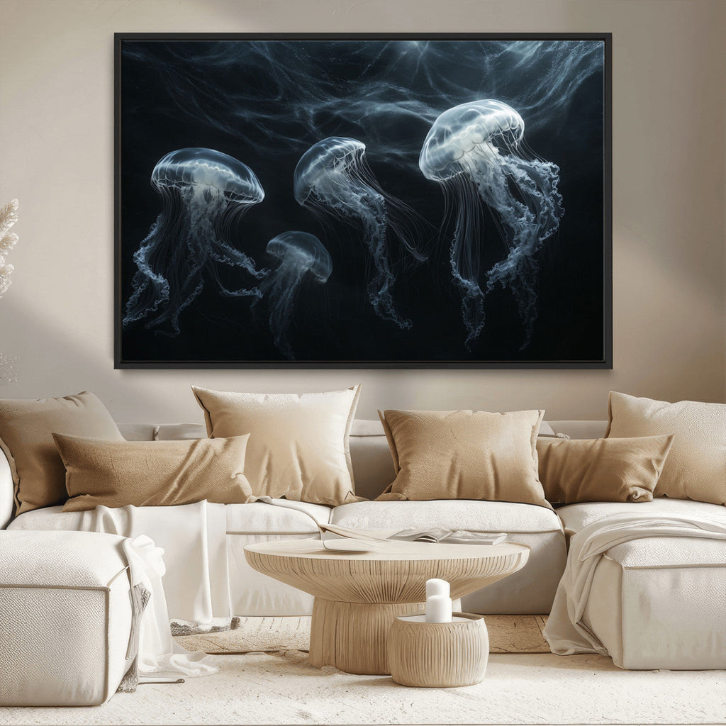Jellyfish Wall Art Canvas Print, Elegant Wall Decor