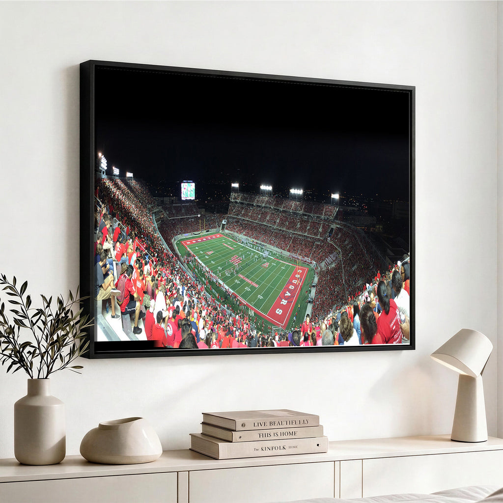 Houston Cougars Football Team Print, Houston TDECU Stadium