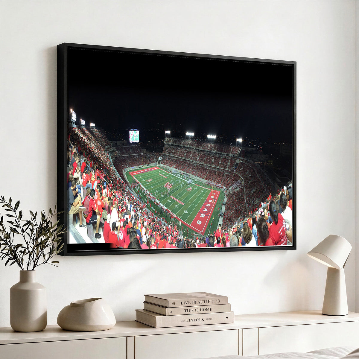 Houston Cougars Football Team Print, Houston TDECU Stadium