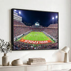 Wolfpack Football Team Print, Raleigh Carter-Finley Stadium
