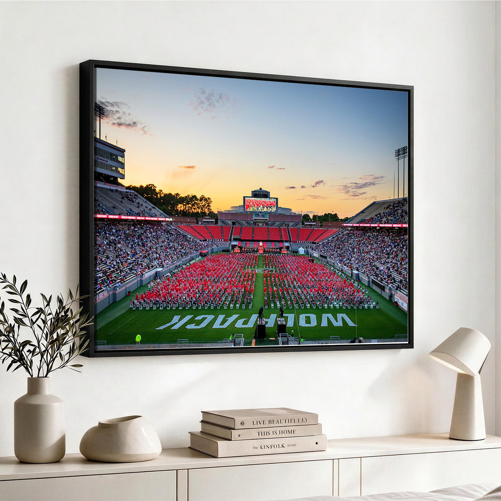 NC State Wolfpack Football Team Print Wall Art, Raleigh