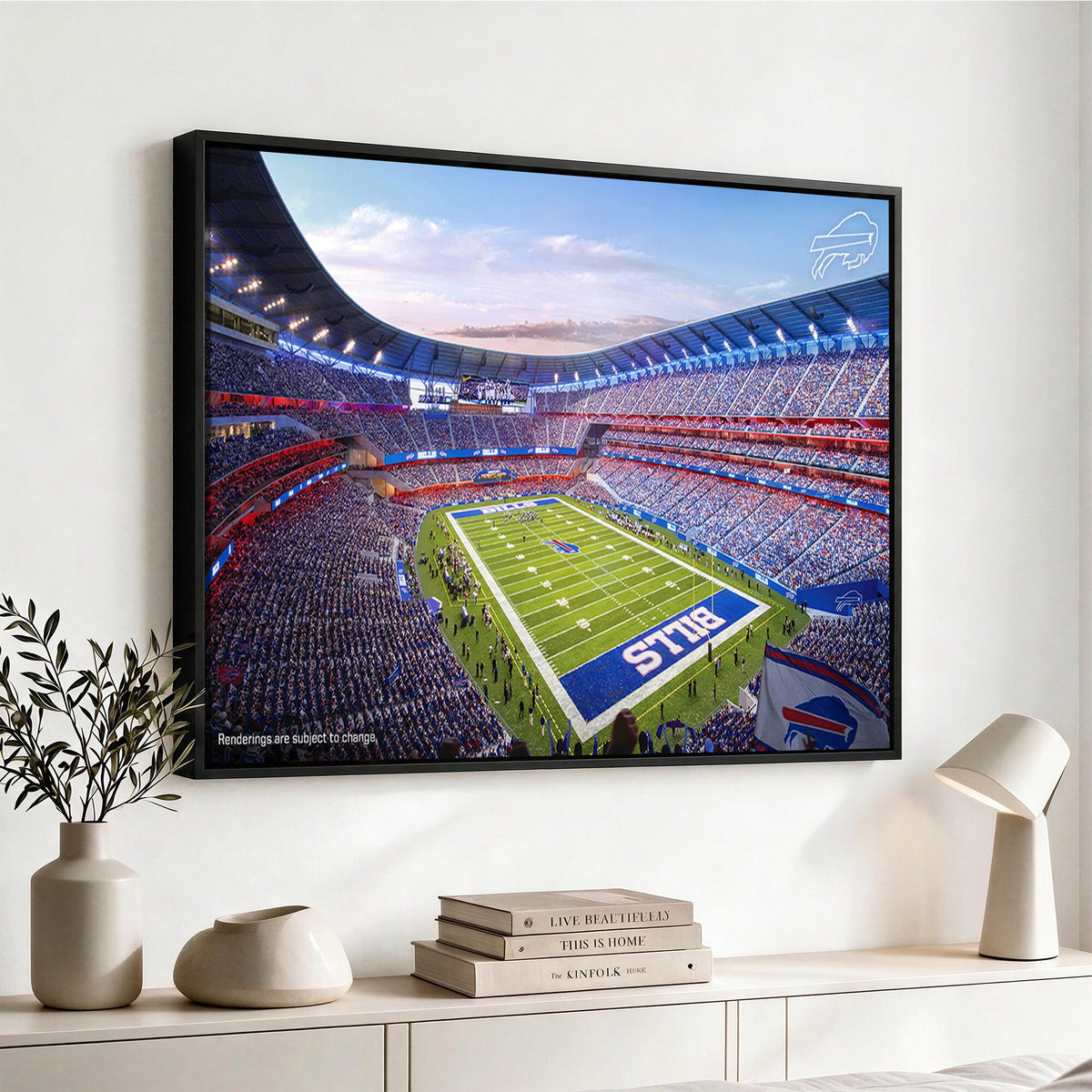 Buffalo Bills Football Team Print Canvas, Buffalo Highmark Stadium