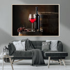 Red Wine and Bottle Canvas Print