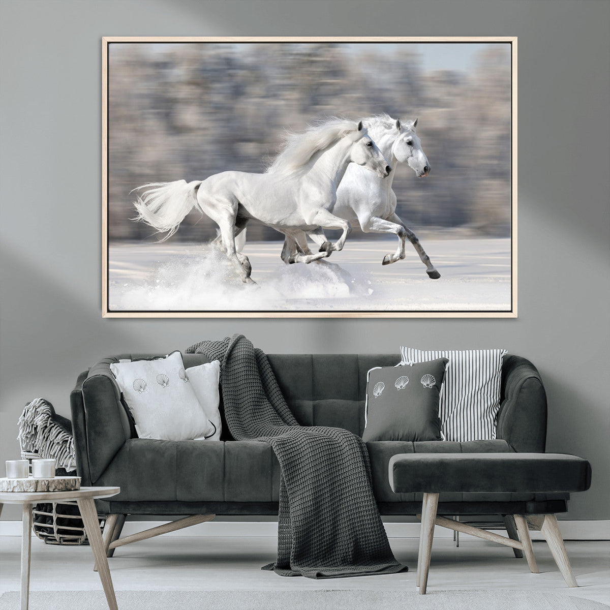 The White Horses Wall Art, Framed White Horses Wall Art
