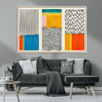 Canvas Print Wall Art Abstract Illustration Art Boho, Framed Abstract Boho Art