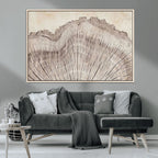 Tree Ring Wall Art Triptych, Rustic Wood Ring Canvas Print