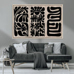 Canvas Print Wall Art Abstract Art Boho, Framed Boho Art