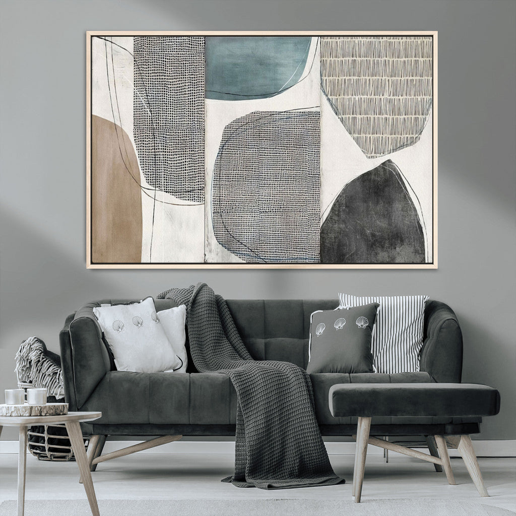 Canvas Print Wall Art Abstract Art Boho, Framed Boho Decor