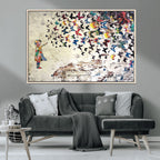 Banksy Wall Art - Banksy Girl Butterfly Graffiti Wall Art