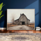 Farmhouse Rustic Barn Wall Art Canvas Print, Framed and Ready to Hang