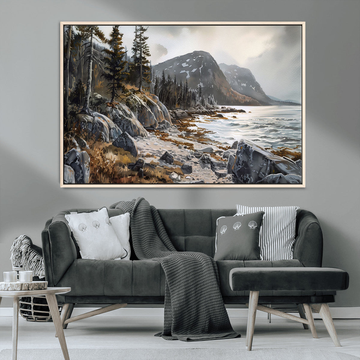 Serene Coastal View of Acadia National Park