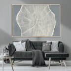 Abstract Tree Ring Wall Art Canvas Print, Framed and Ready to Hang