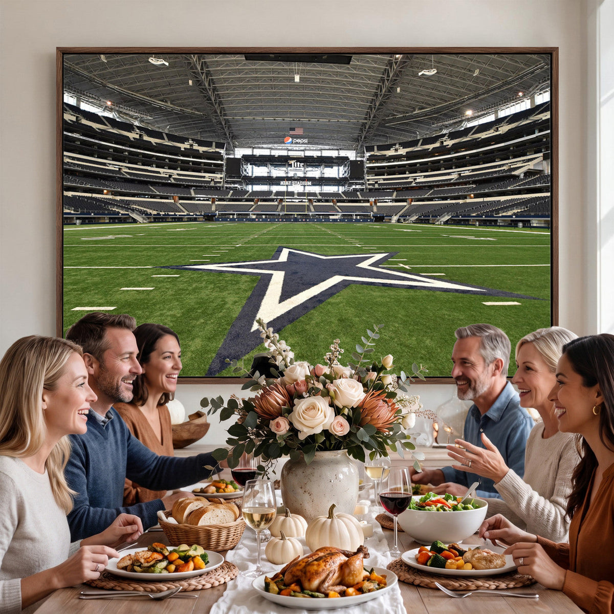 Dallas Cowboys Football Team Print - Arlington AT&T Stadium