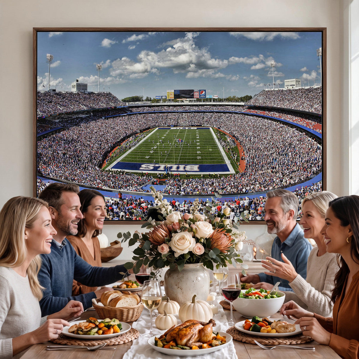Buffalo Bills Highmark Stadium Wall Art Canvas Print, Bills Game Day Decor