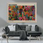 Framed Yayoi Kusama 1986 Wall Art Print | Japanese Wall Art, Wabi Sabi Abstract Landscape
