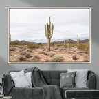 Saguaro Cactus Wall Art | Framed Desert Canvas Artwork
