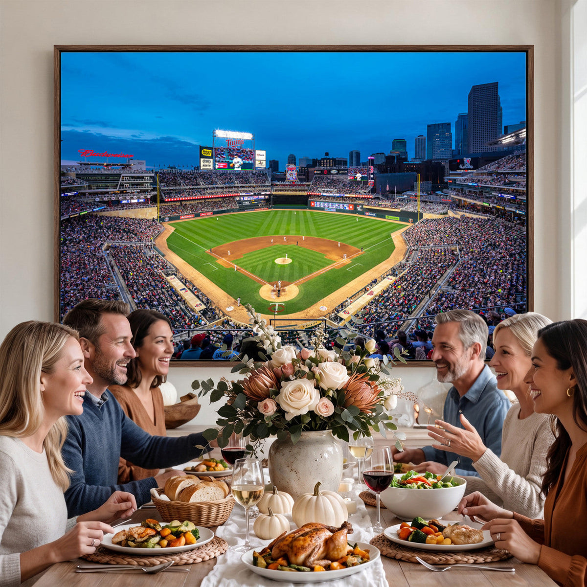 Target Field Stadium Wall Art Canvas Print, Minnesota Twins