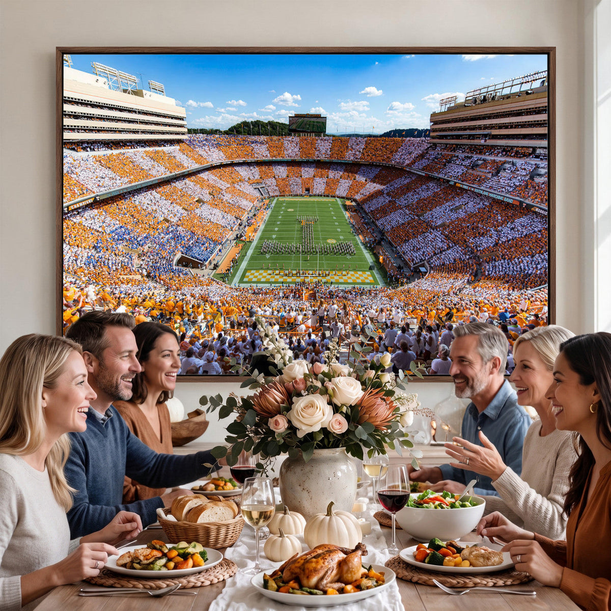 Tennessee Neyland Stadium Wall Art, Sports Arena Canvas, Framed and Ready to Hang