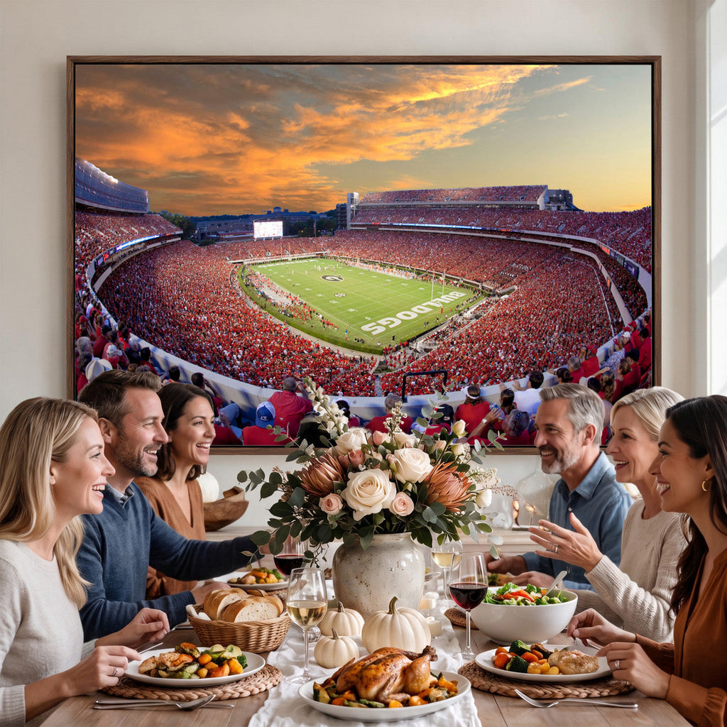 Dooley Stadium Wall Art, Sports Arena Canvas Print, Dooley Field, Framed and Ready to Hang