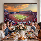 Dooley Stadium Wall Art, Sports Arena Canvas Print, Dooley Field, Framed and Ready to Hang