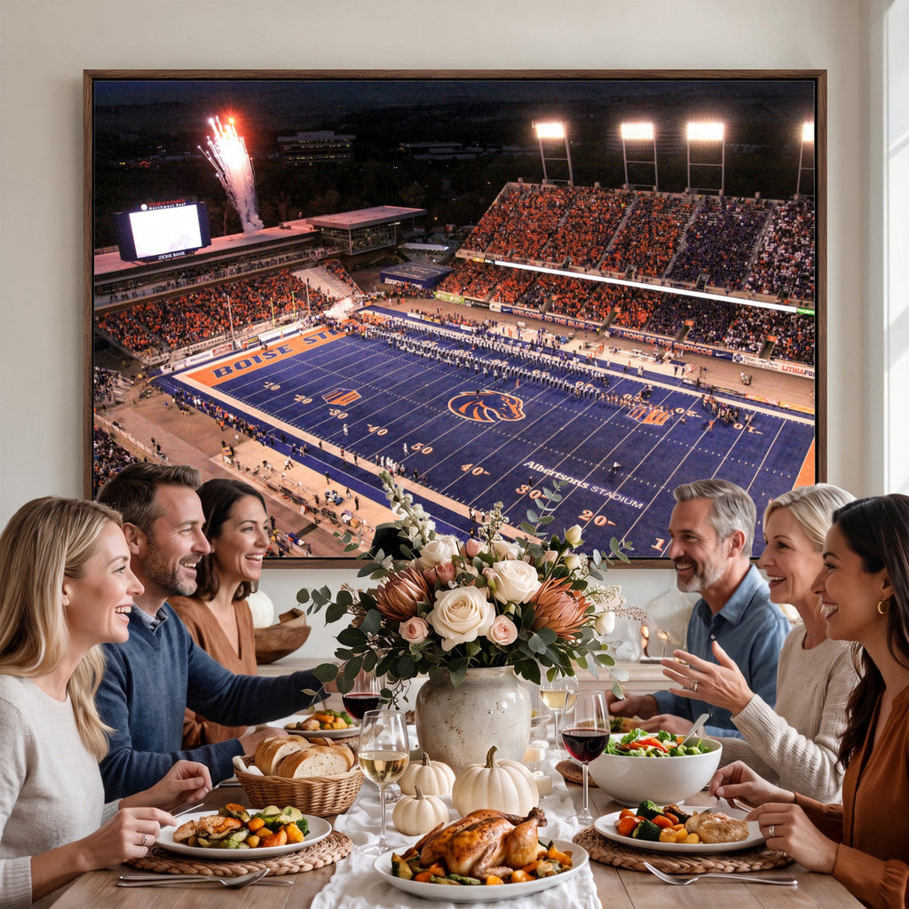Boise State Broncos Albertsons Stadium Wall Art Canvas Print