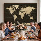 World Map Canvas Print | Framed World Map Wall Art for Couples